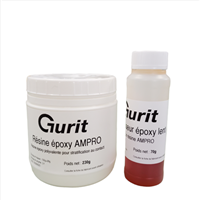 KIT RESINE EPOXY GURIT AMPRO 300G DURCISSEUR LENT