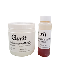 KIT RESINE EPOXY GURIT AMPRO 300G DURCISSEUR RAPIDE