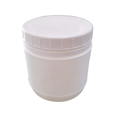 POT PLASTIQUE PEHD VISSANT 500ML D100MM AVEC COUVERCLE ET OBTURATEUR