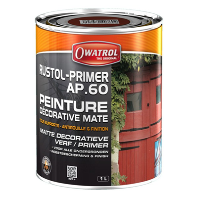 PEINTURE ANTIROUILLE NOIR MAT RUSTOL AP60 1L